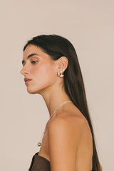 Etheral Haze Hoop Silver