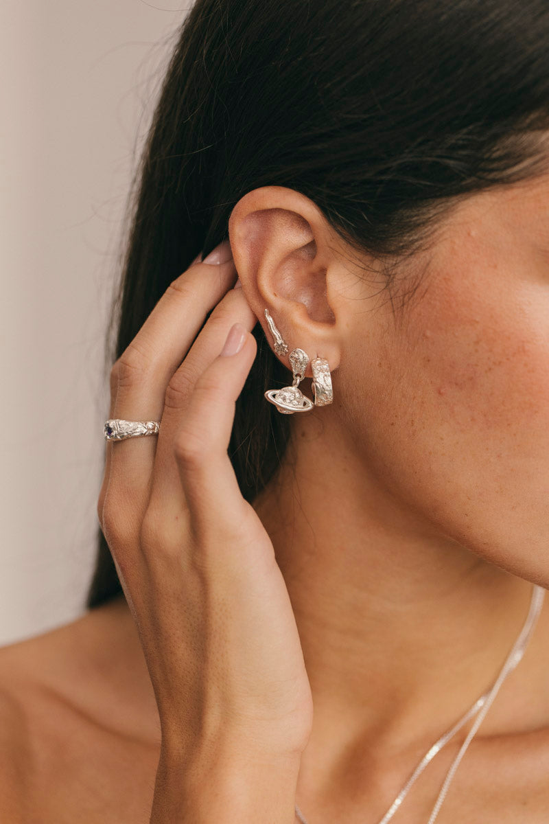 Saturn Earring Silver