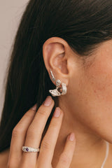 Etheral Haze Hoop Silver