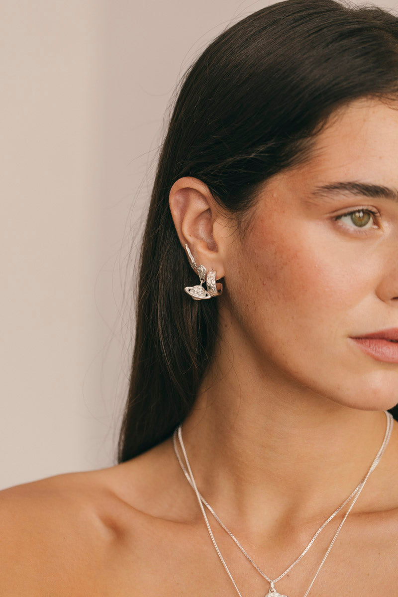 Saturn Earring Silver