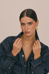 Night Sky Necklace Gold Plated