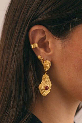 Mars Volcano Stud Gold Plated