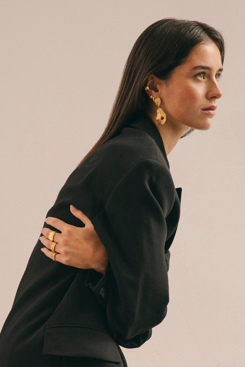 Rocky Ear Cuff Gold Plated