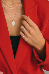 Rocky Stack Ring Silver