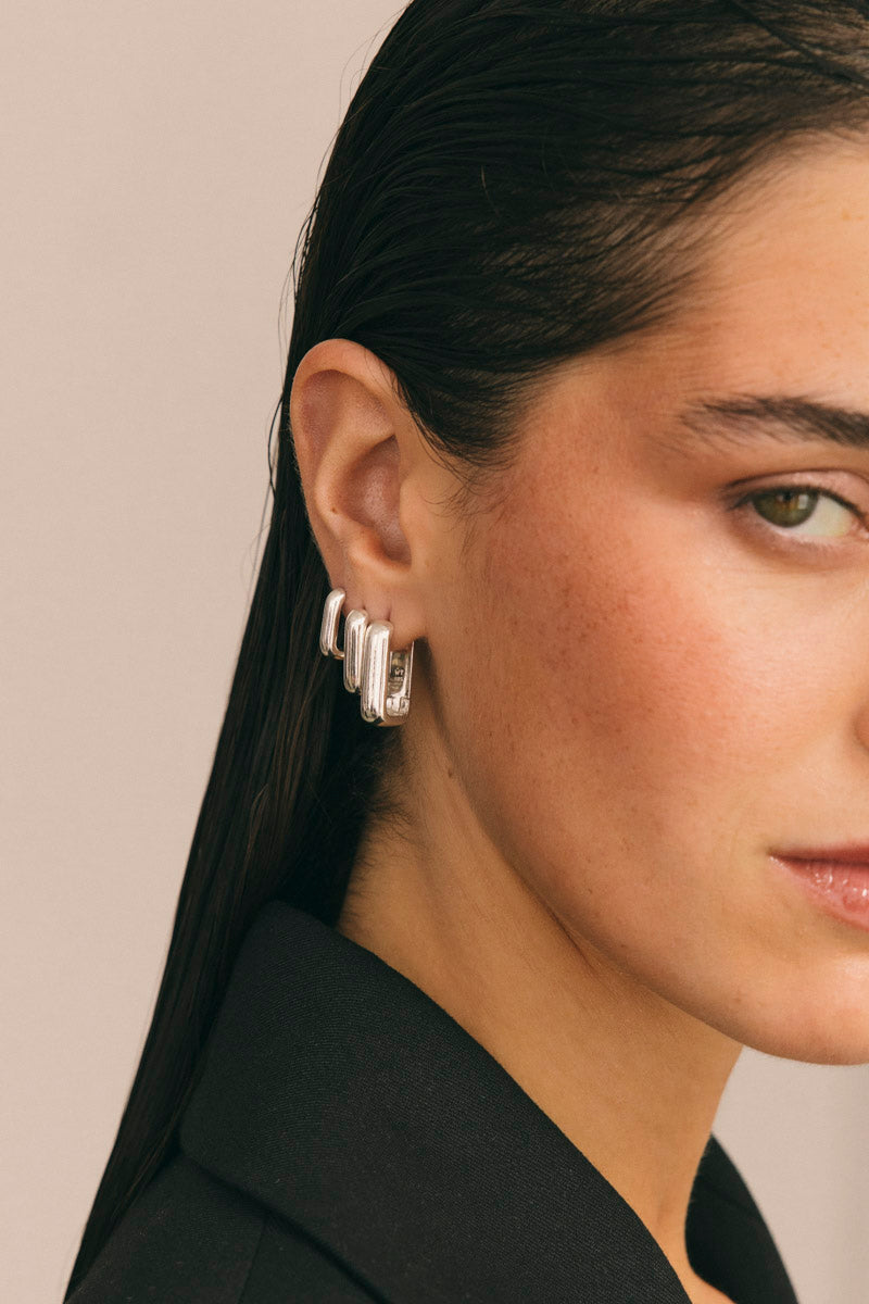 Triple Ovate Set Silver