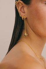 Luminous Star Drop Earring Gold Plated