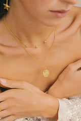 Triple Star Necklace Gold Plated