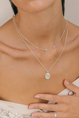 Triple Star Necklace Silver