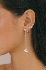 Luminous Star Drop Earring Silver