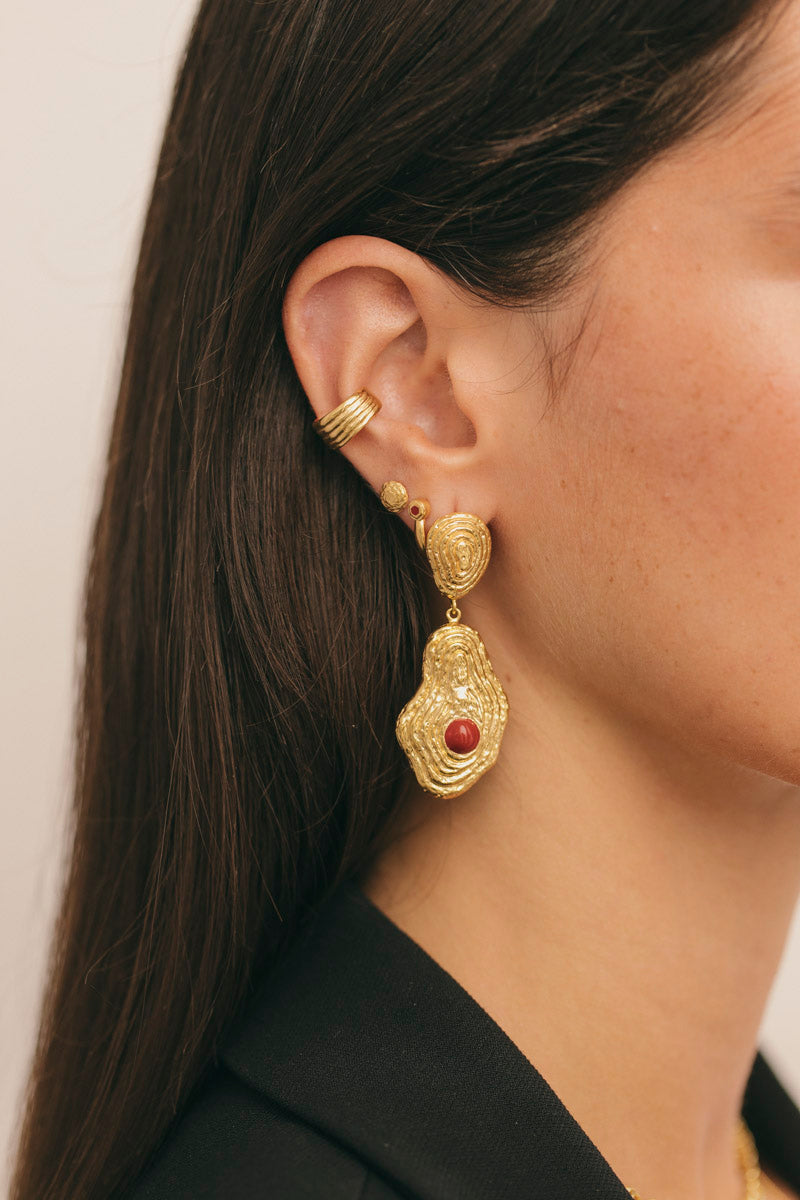 Red Planet Stud Gold Plated (pair)