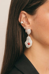 Red Planet Stud Silver (pair)