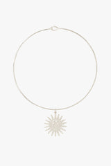 Sunburst necklace silver