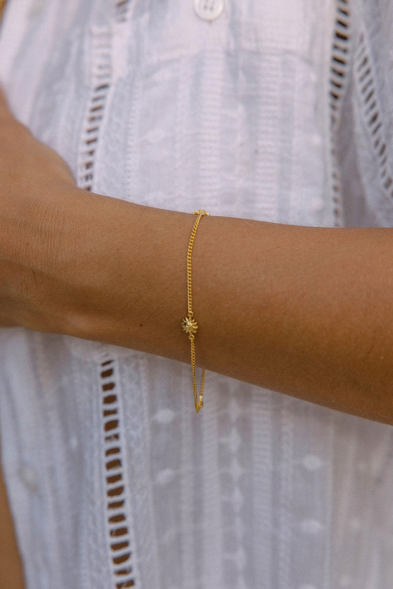 Sun Rays Bracelet Gold Plated