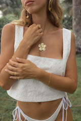 Flower Bracelet Gold Plated