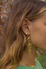 Flores Earring Gold Plated