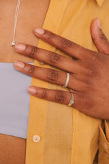 Sunlit Signet Pinky Ring Silver