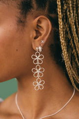 Flores Stud Silver