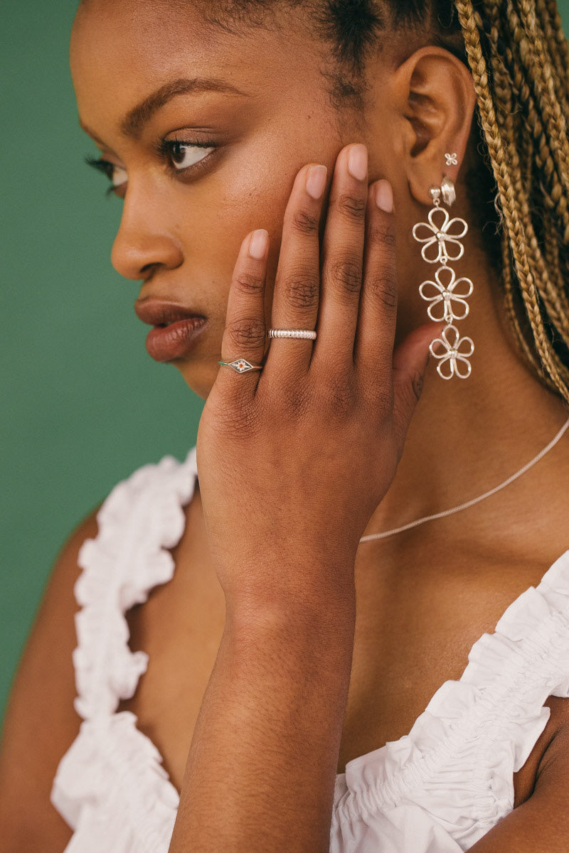 Sunlit Signet Pinky Ring Silver