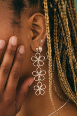 Flores Stud Silver