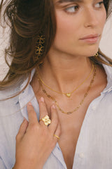 Short Link Chain Necklace Gold Plated (40cm)