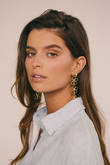 Flores Earring Gold Plated