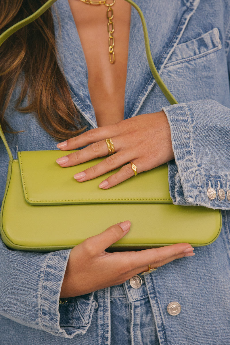 Sunlit Signet Pinky Ring Gold Plated