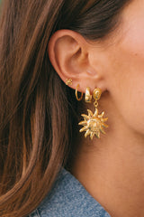 Flores Stud Gold Plated