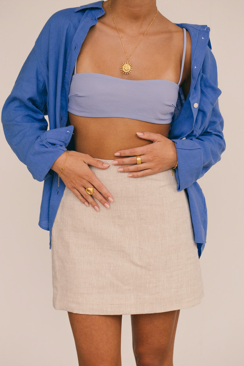 Hammered Horizon Ring Gold Plated