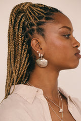 Ocean Swirl Stud Silver