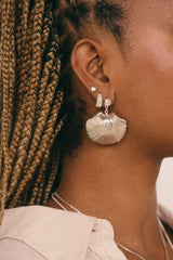 Ocean Swirl Stud Silver