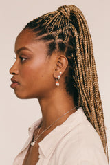 Ocean Swirl Stud Silver