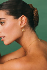 Medusa Hoop Earring Gold Plated