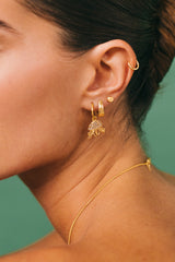 Wide Classic Huggie Gold Plated