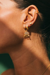 Medusa Hoop Earring Gold Plated