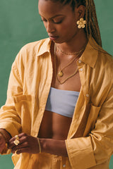 Short Link Chain Necklace Gold Plated (40cm)