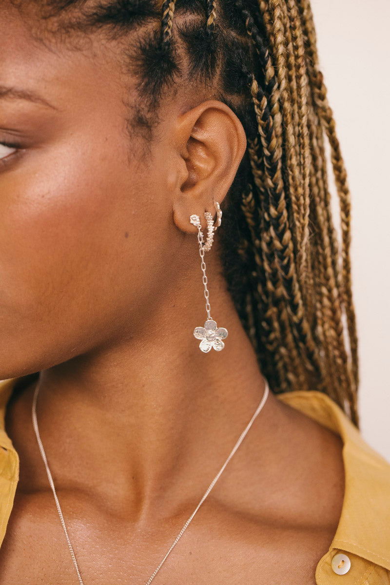 Botanic Chain Earring Silver