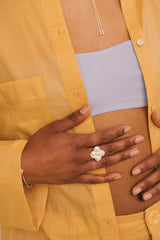 Big Flower Ring Silver