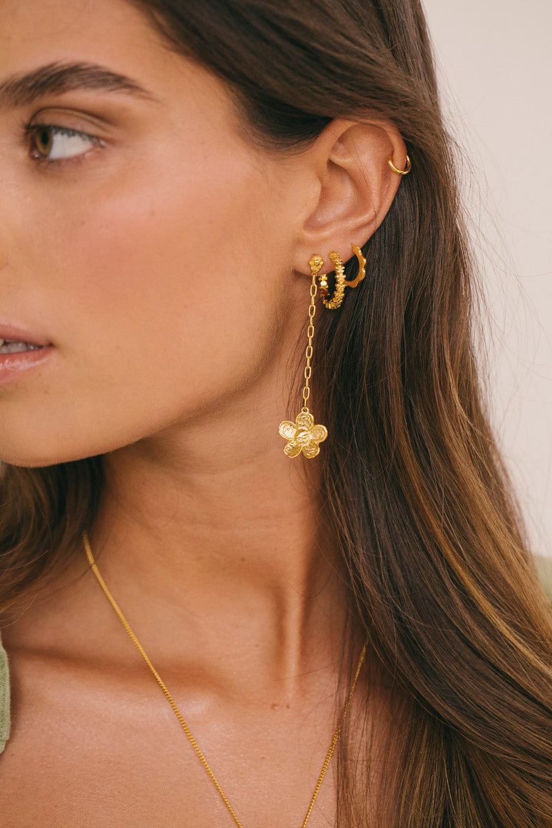 Botanic Chain Earring Gold Plated
