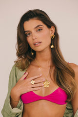 Botanic Chain Earring Gold Plated