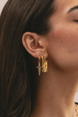 Sacred Sword Earrings Gold Plated