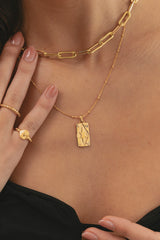 Stellar Glow Necklace Gold Plated