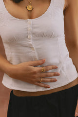 Starlit Whispers Ring Gold Plated