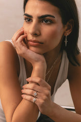 Heart Compass Pinky Ring Silver