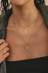Sacred Sword Necklace Gold Plated