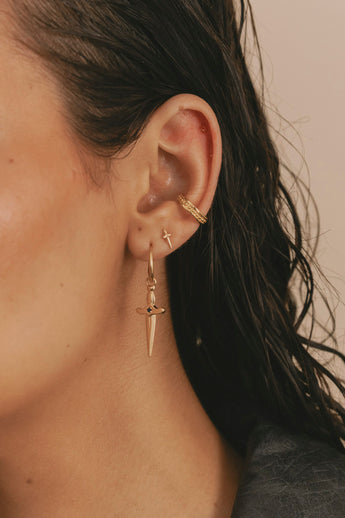 Sacred Sword Earrings Gold Plated
