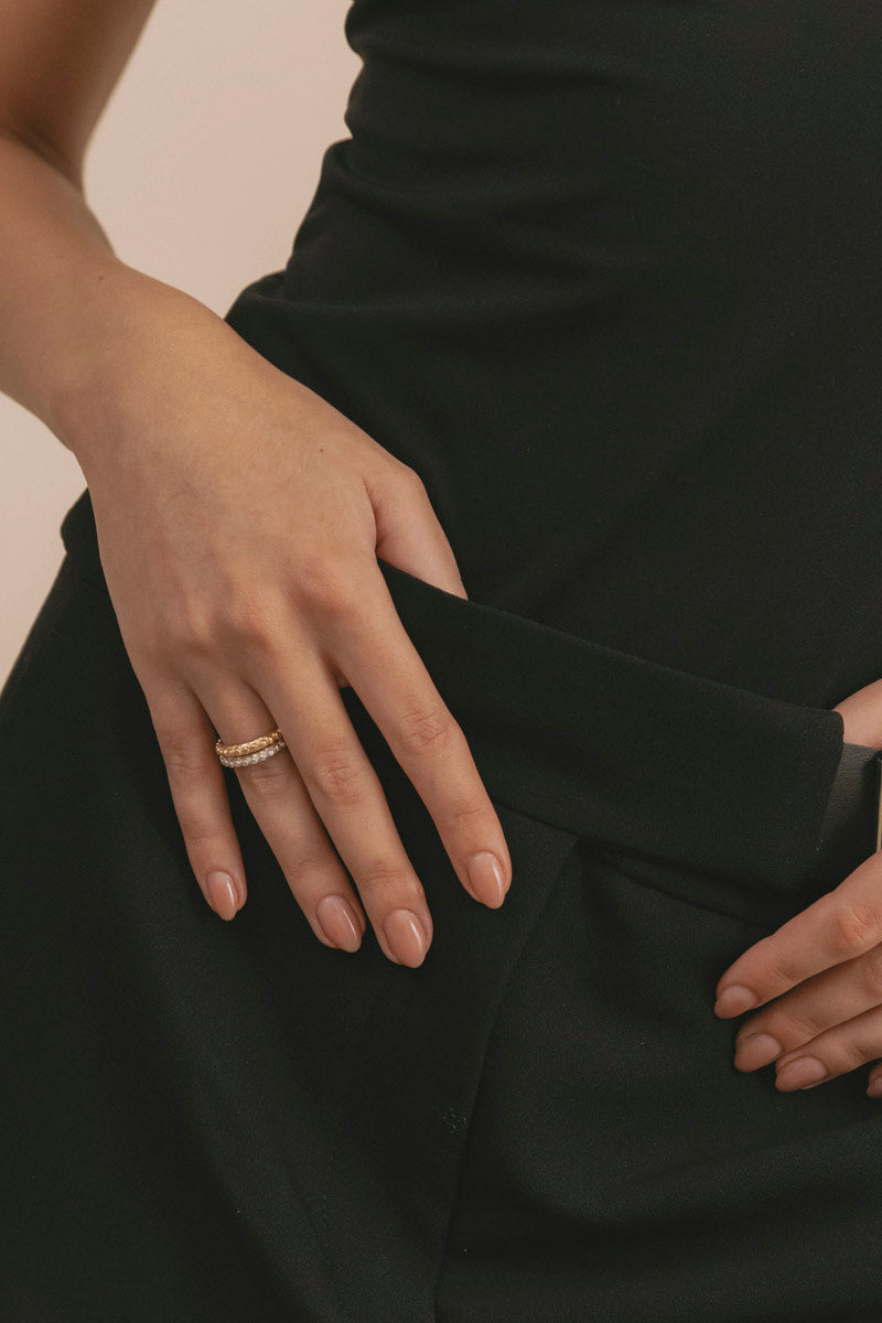 Solar Glow Ring Silver