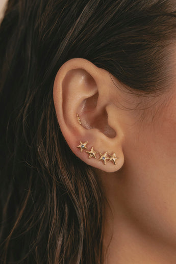 Cosmic Blue Stud Gold Plated