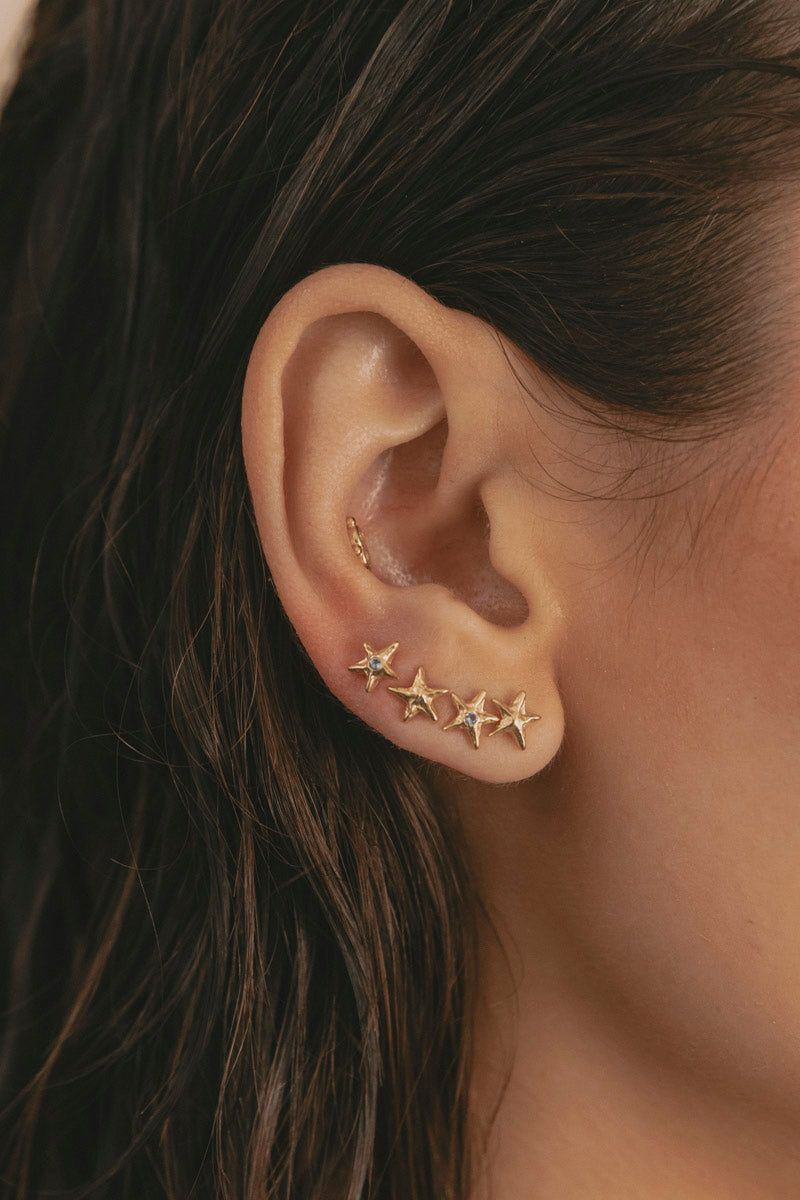Cosmic Blue Stud Gold Plated