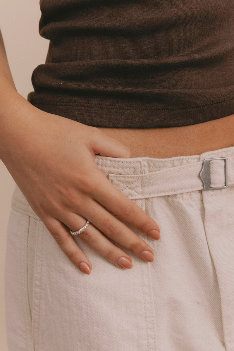 Solar Glow Ring Silver