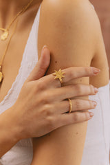 Solar Glow Ring Gold Plated